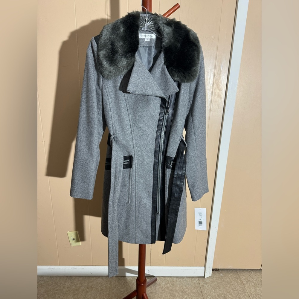 Via Spiga Womens Gray coat size 2 (small) NWT